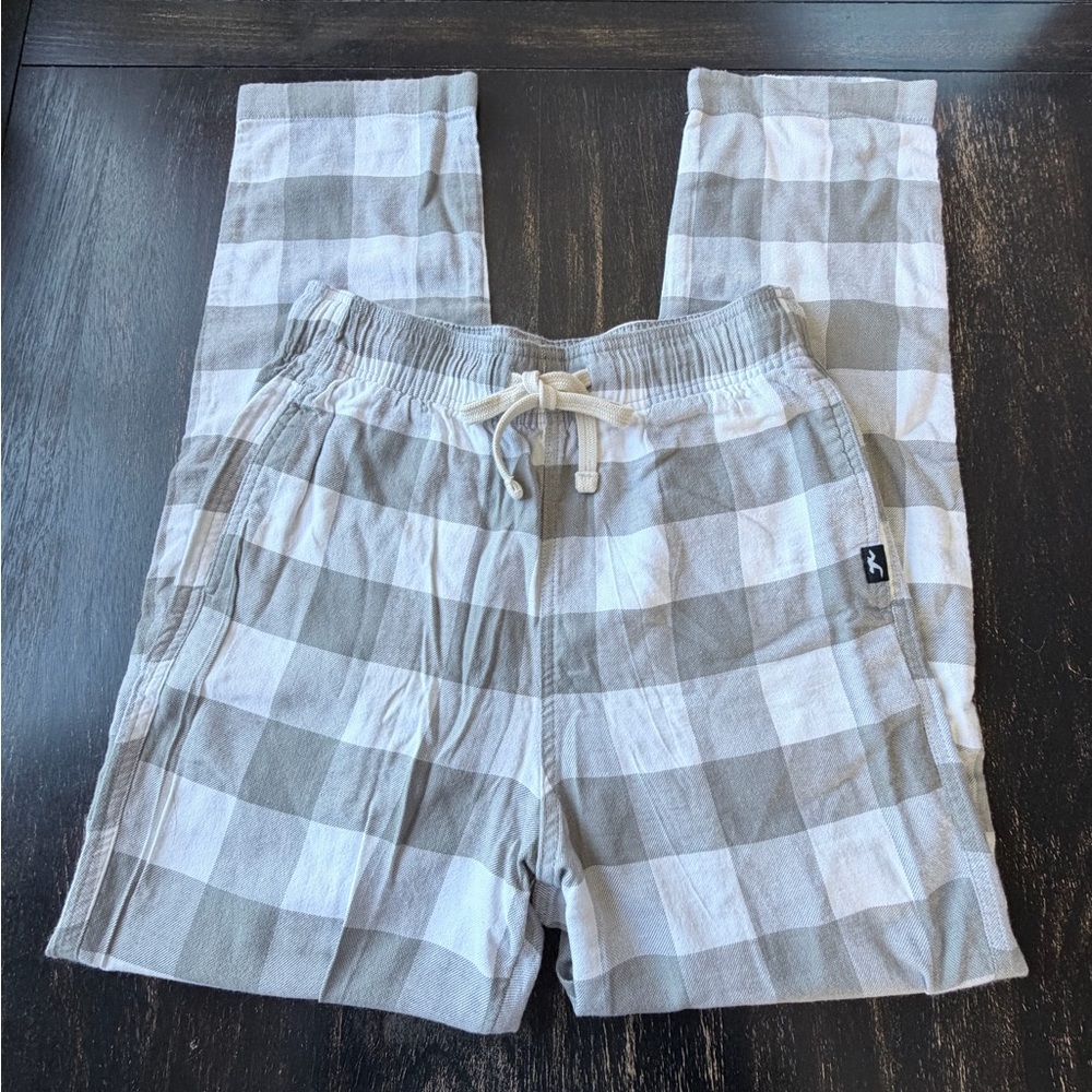 Hollister Grey and White Plaid Pajama Pants. Size XS